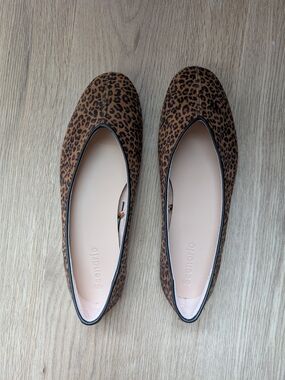 Leopard Print Ballet Flats - Black/Brown- Women's 6.5 *BRAND NEW*